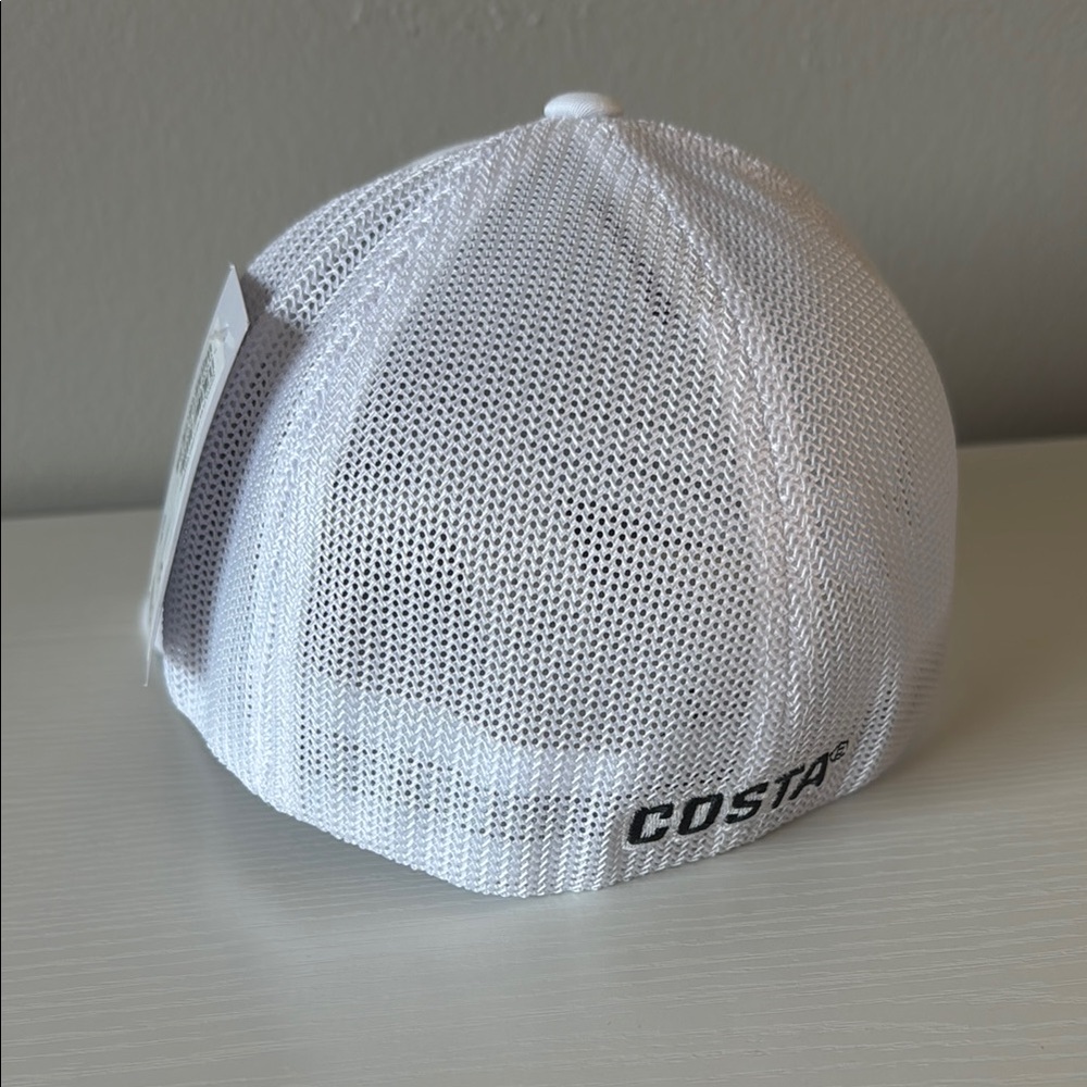 Costa White and Blue Trucker Cap with Wave Logo - Picture 3 of 5